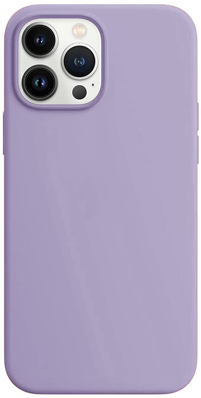 YU WELL iPhone 13 Pro Max Silicone Protective Case Cover 6.7 inch more protective and inbuild protected (Purple)
