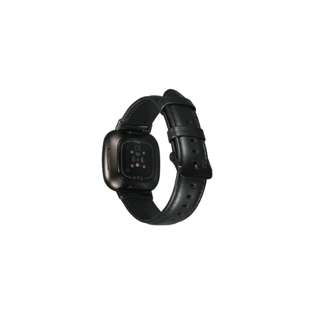 سوار ساعة WIWU جلدي للجنسين لساعة iWatch، 38-40 مم، أسود