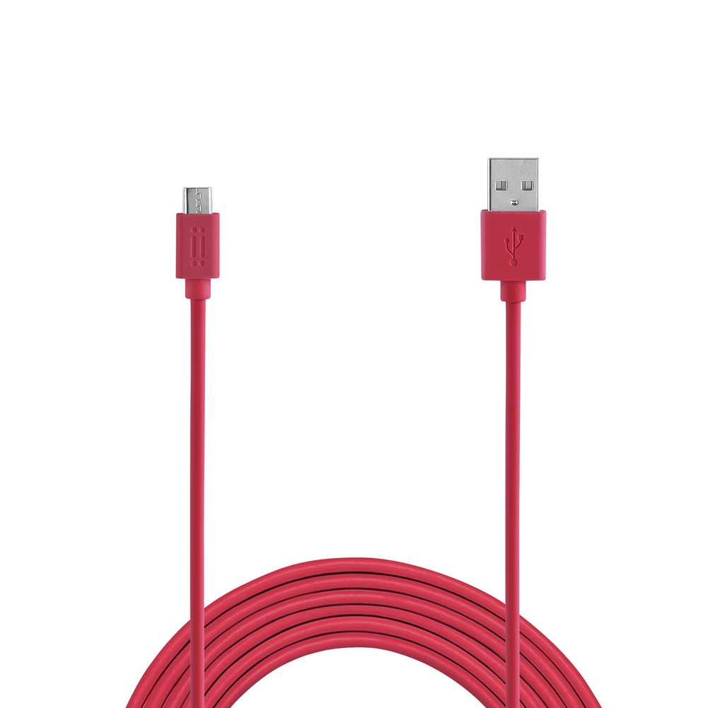 aiino italian ideas Aicmcrusb-Rd Micro Usb To Usb Reversible Cable - Red (Pack Of 1)