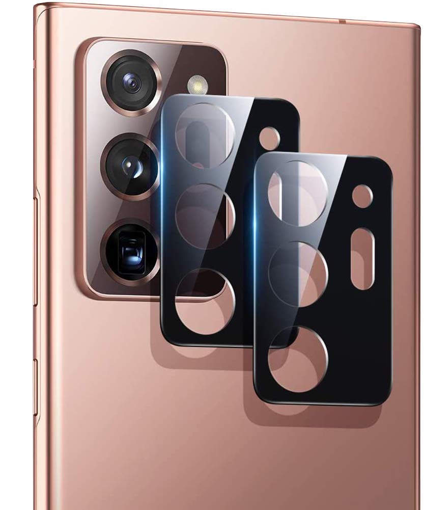 accessoryME Camera Lens Protector Compatible with Samsung Galaxy Note 20 Ultra, 9H Anti-scratch Metal Ring Tempered Glass Film (2 Pack)