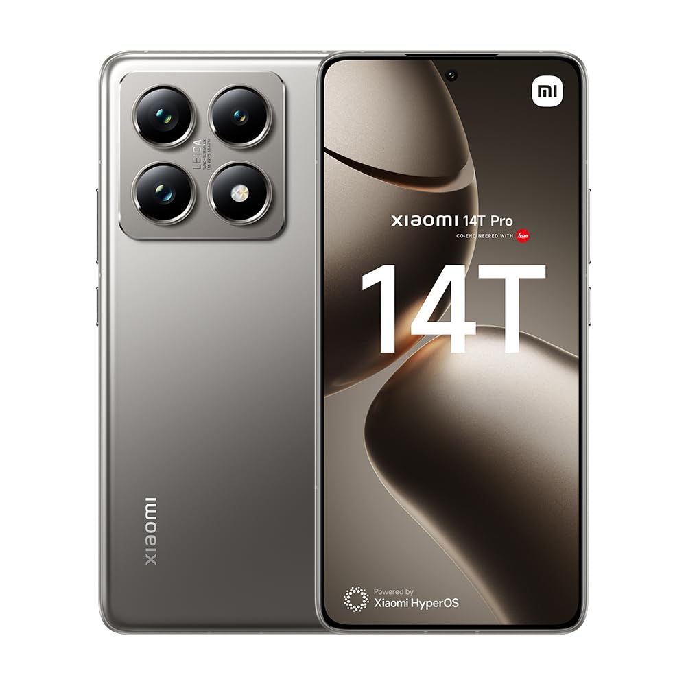 Xiaomi 14T Pro 5G Mobile, Titan Gray (12GB RAM+512GB) | MediaTek 9300+ | 6.67" Amoled 144Hz display | Leica Triple Camera 50+50+12MP, 32MP Front camera