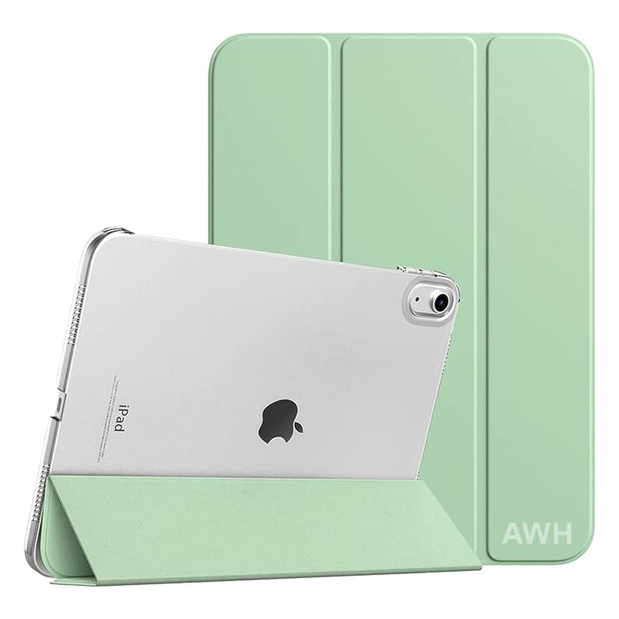 AWH iPad Case for iPad 10th Generation 2022, Slim Stand Cover for iPad 10.9 inch, Auto Wake/Sleep Smart Folio with Hard PC Translucent Back Shell Fit iPad 10 Protective Case, (Green)