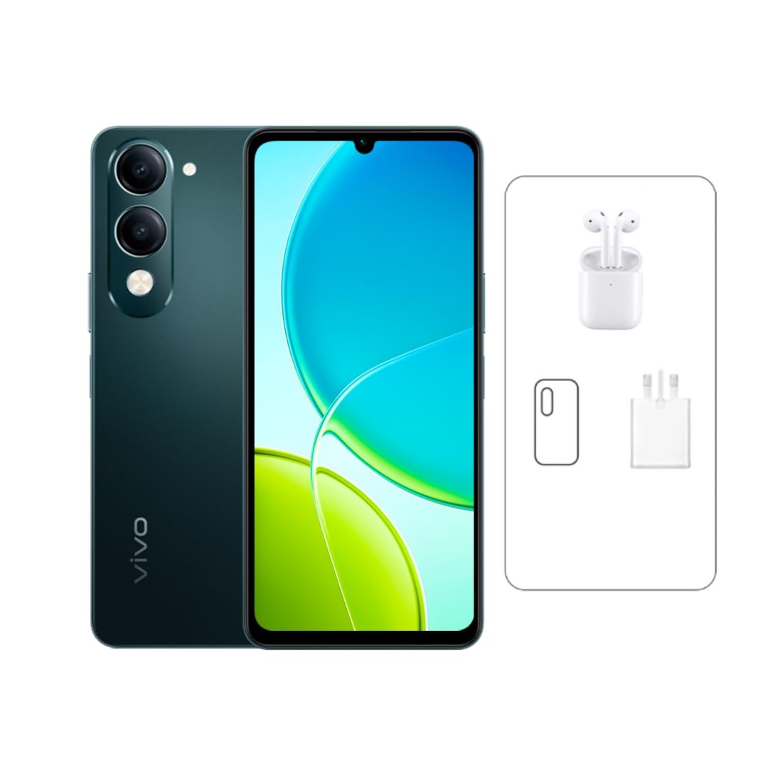 Vivo Y29t AI 5G Green 6+6 GB RAM, 256GB) | 50MP Camera | 6.74 HD+ Display| IP64 | Dual Speakers | Exclusive Bundle:TWS Earbuds & 24M Warranty - Middle East Version