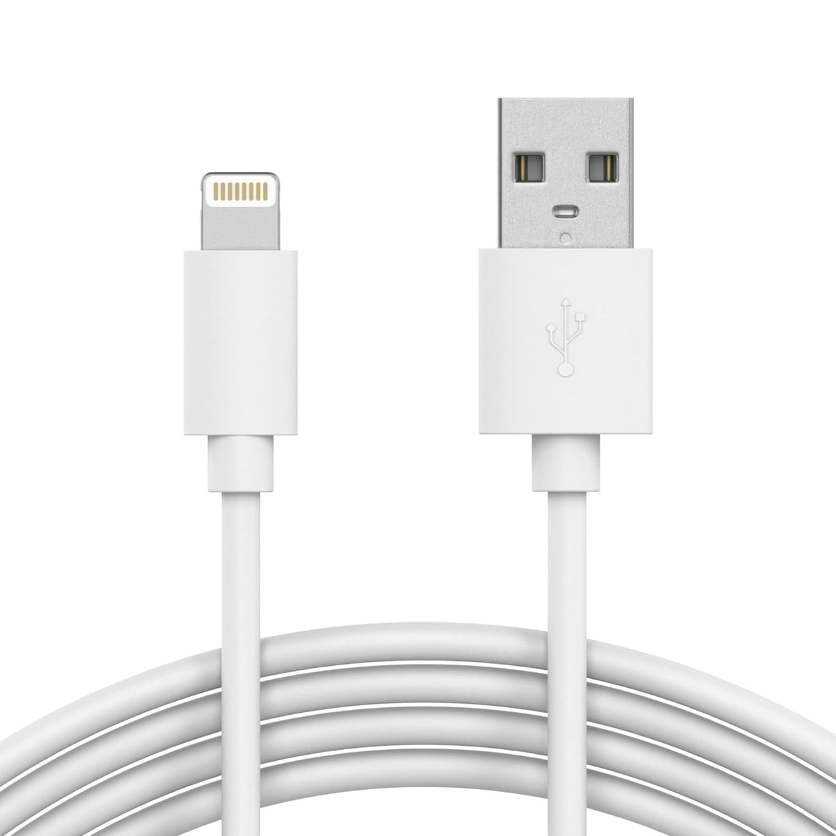 TalkWorks TALK WORKS Fast-Charge Lightning Cable-MFi-Certified for Apple iPhone 14, 14 Pro, 14 Plus, 13, 13 Pro, 12, 11 Pro/Max/Mini/Plus, XR, XS/Max, AirPods - 10ft Long, Heavy-Duty Cord, White