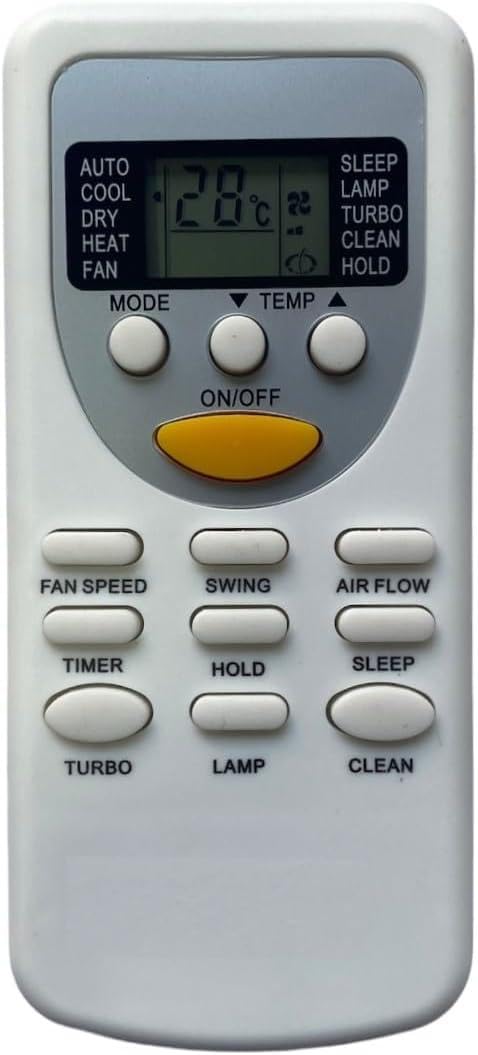 جهاز التحكم عن بعد BURAQ AC رقم 49، متوافق مع أجهزة التحكم عن بعد Voltas وLloyd AC - يجب أن تكون وظائف جهاز التحكم عن بعد القديم متطابقة تمامًا،