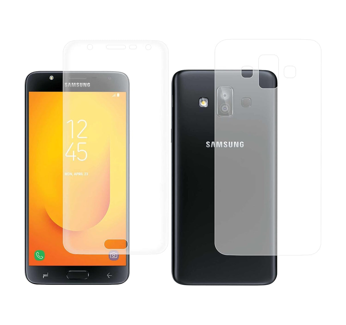 واقي شاشة زجاجي شفاف لهاتف سامسونج جالاكسي J7 Duo