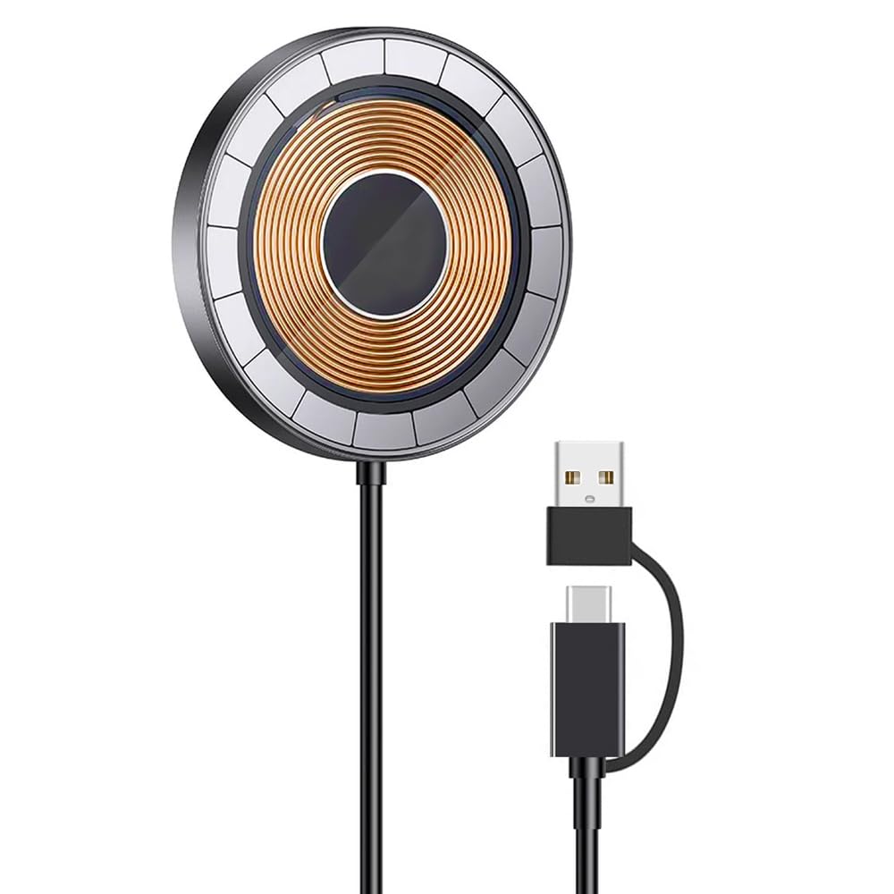 شاحن لاسلكي من تراندز TR-WC6296 بقوة 15 وات، متعدد الألوان