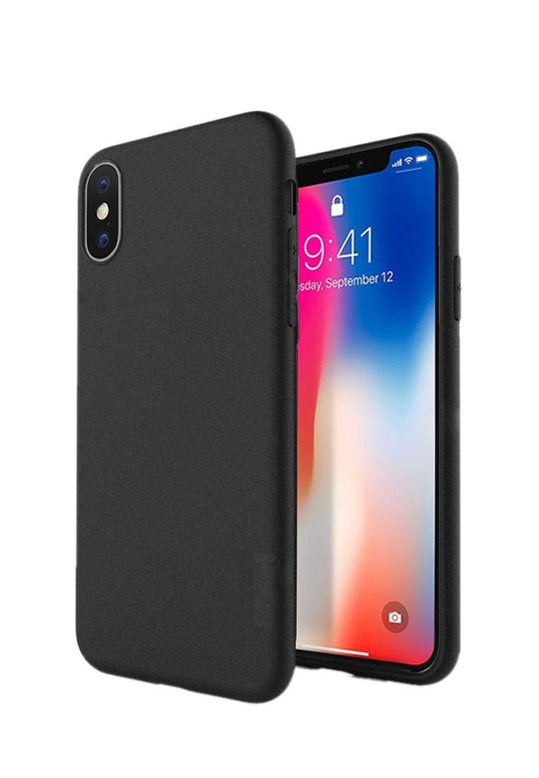 غطاء حماية سيليكون ناعم من سلسلة X-level Guardian مع واقي شاشة لجهاز iPhone X باللون الأسود