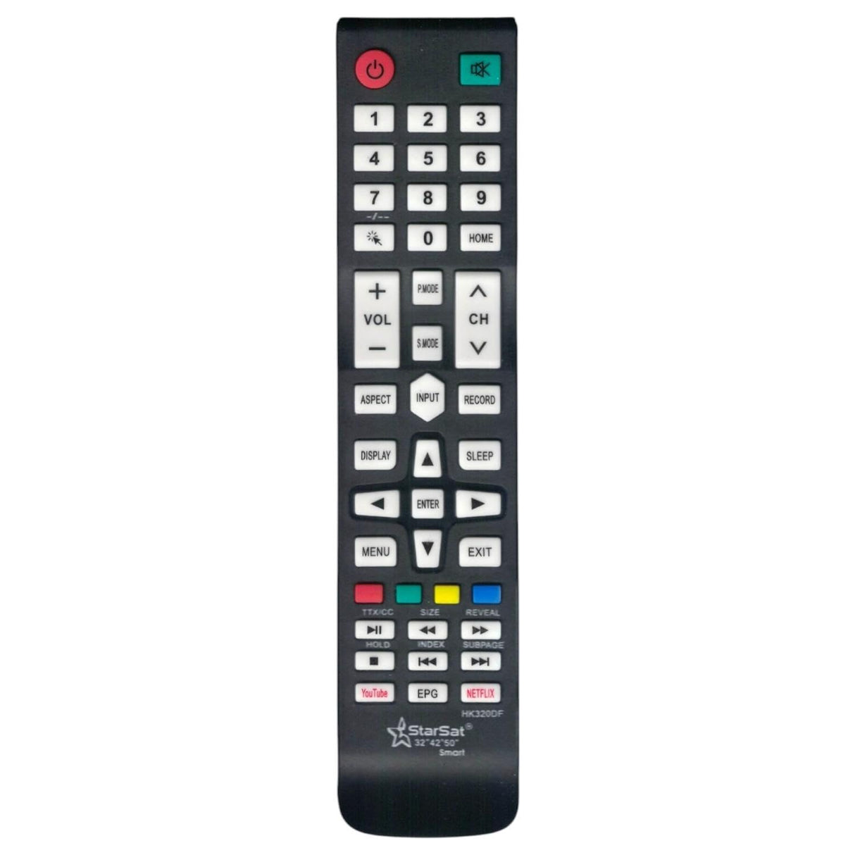 جهاز تحكم عن بُعد بديل من بوراك HK320DF متوافق مع تلفزيون ستارسات الذكي LCD مقاس 32 بوصة و42 بوصة و50 بوصة