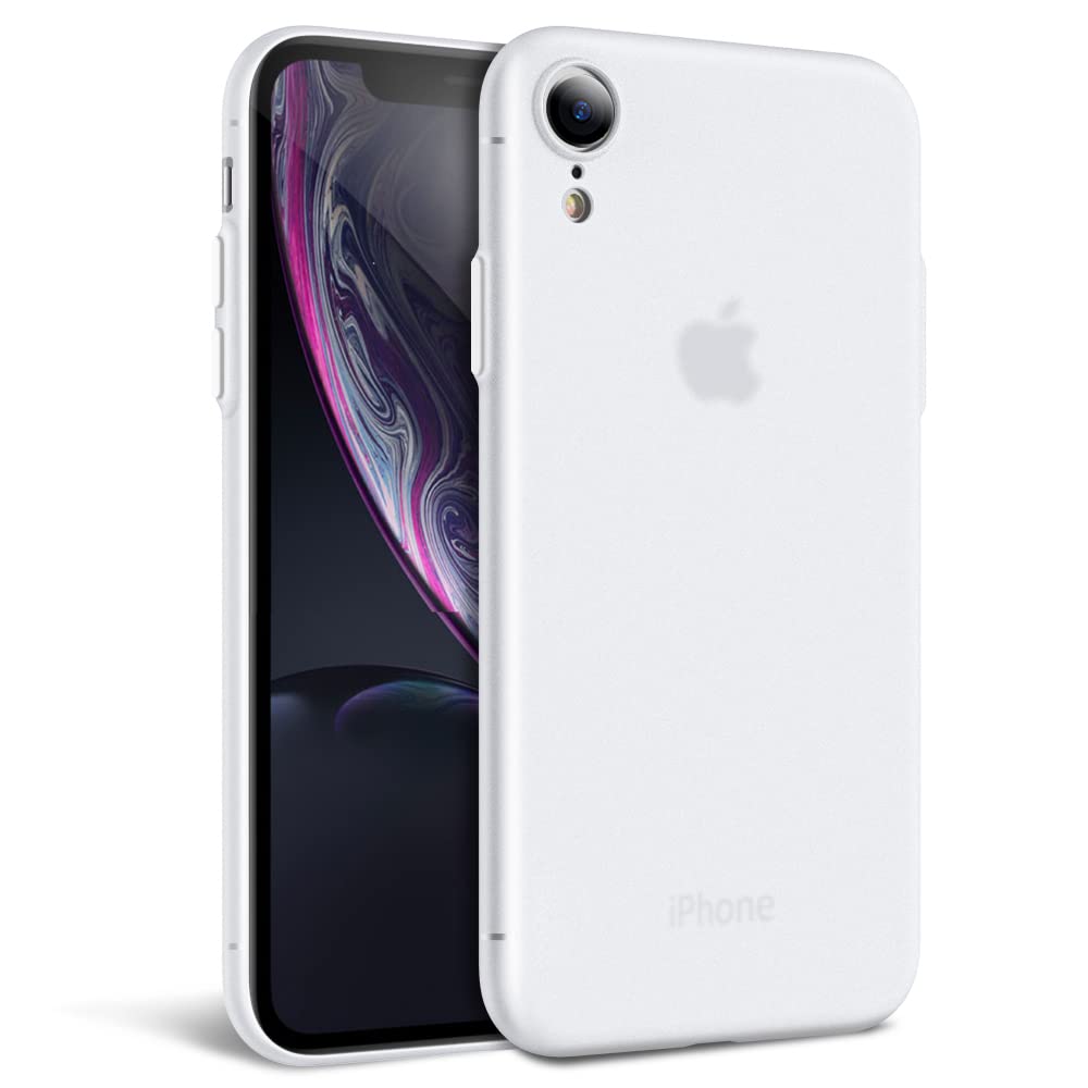 جراب X-level لهاتف iPhone XR، جراب نحيف للغاية 0.3 مم من مادة البولي بروبيلين المضادة للخدش والريش الهوائي وخفيف الوزن وواقي للغاية ومضاد لبصمات الأصابع ومتوافق مع غطاء Apple - أبيض غير لامع