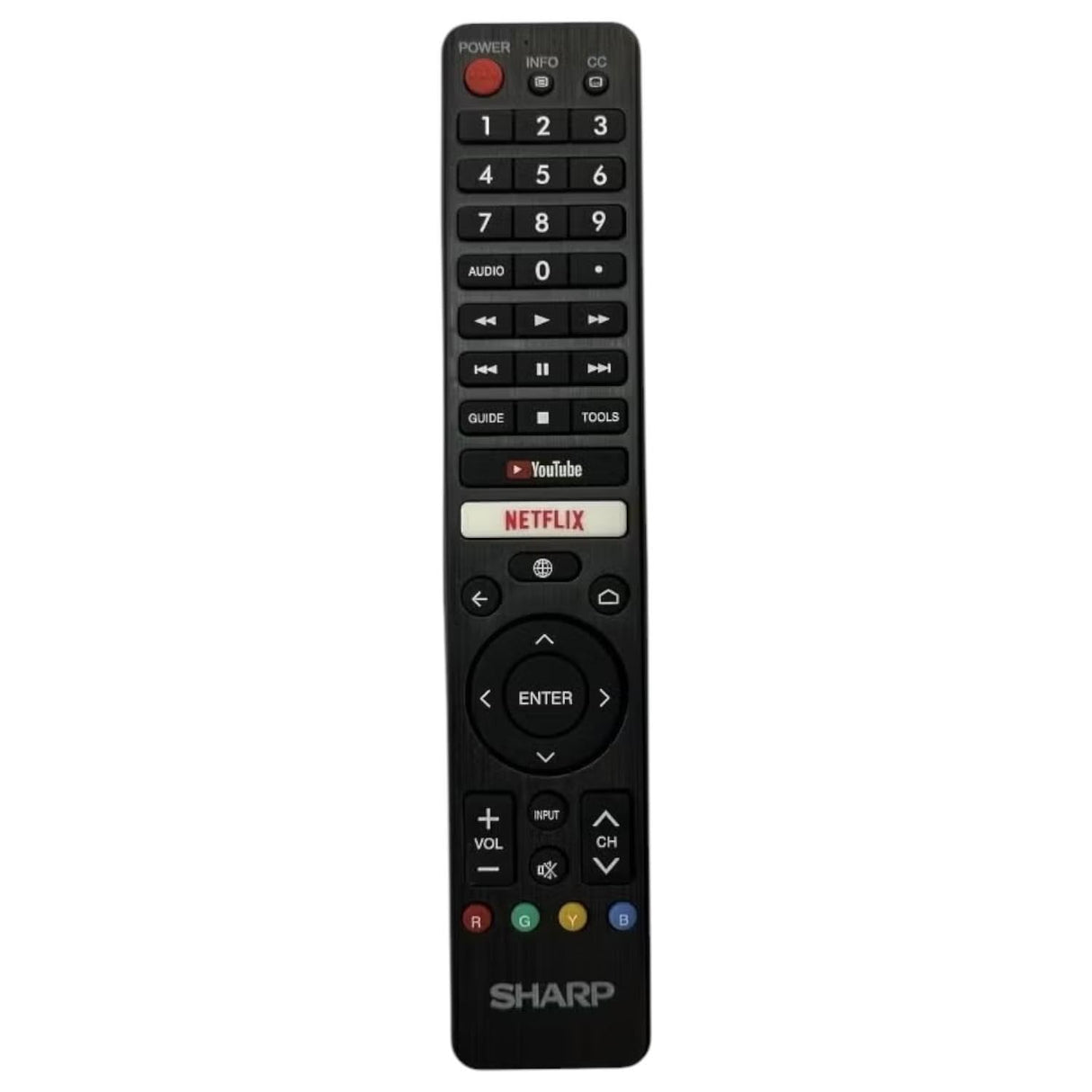 جهاز تحكم عن بعد BURAQ GB326WJSA متوافق مع تلفزيون Sharp AQUOS Smart 4K UHD 4T-C60BJ3T 4T-C60BK1X 2T-C42BG8X 4T-C50BK1X 2T-C50BG1X 2T-C50BG1I 4T-C50BJ1T 4T-C50BJ3T 4T-C60BK1T 4T-C60BJ1T