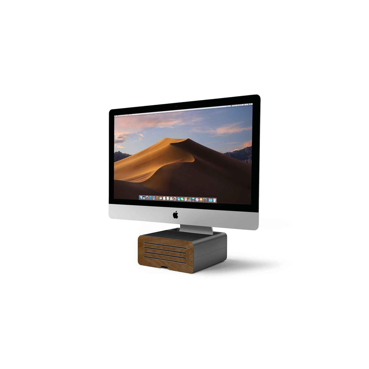Twelve South Hirise Pro For Imac/Displays/Monitors | Height-Adjustable Stand W/Storage, Reversible Front + Leather Inlay
