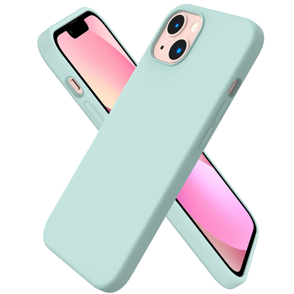 vizroyi Enhanced iPhone 13 Shockproof Case, Drop Test Military Grade Design iPhone 13 Smooth Premium Touch 6.1" Hard Case, Soft TPU Cool iPhone 13 Boys Phone Case Coral,Matcha Green