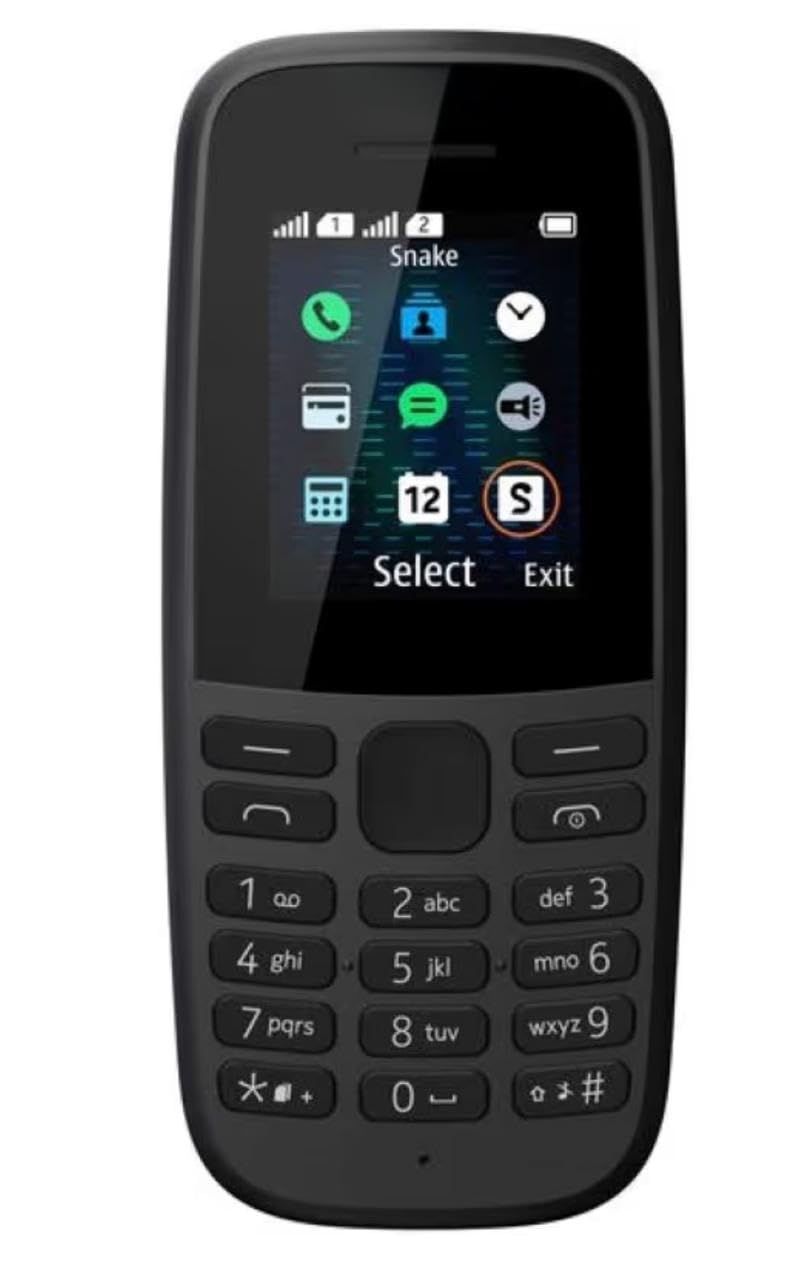 105 هاتف محمول متوافق مع شريحة مزدوجة (أسود)