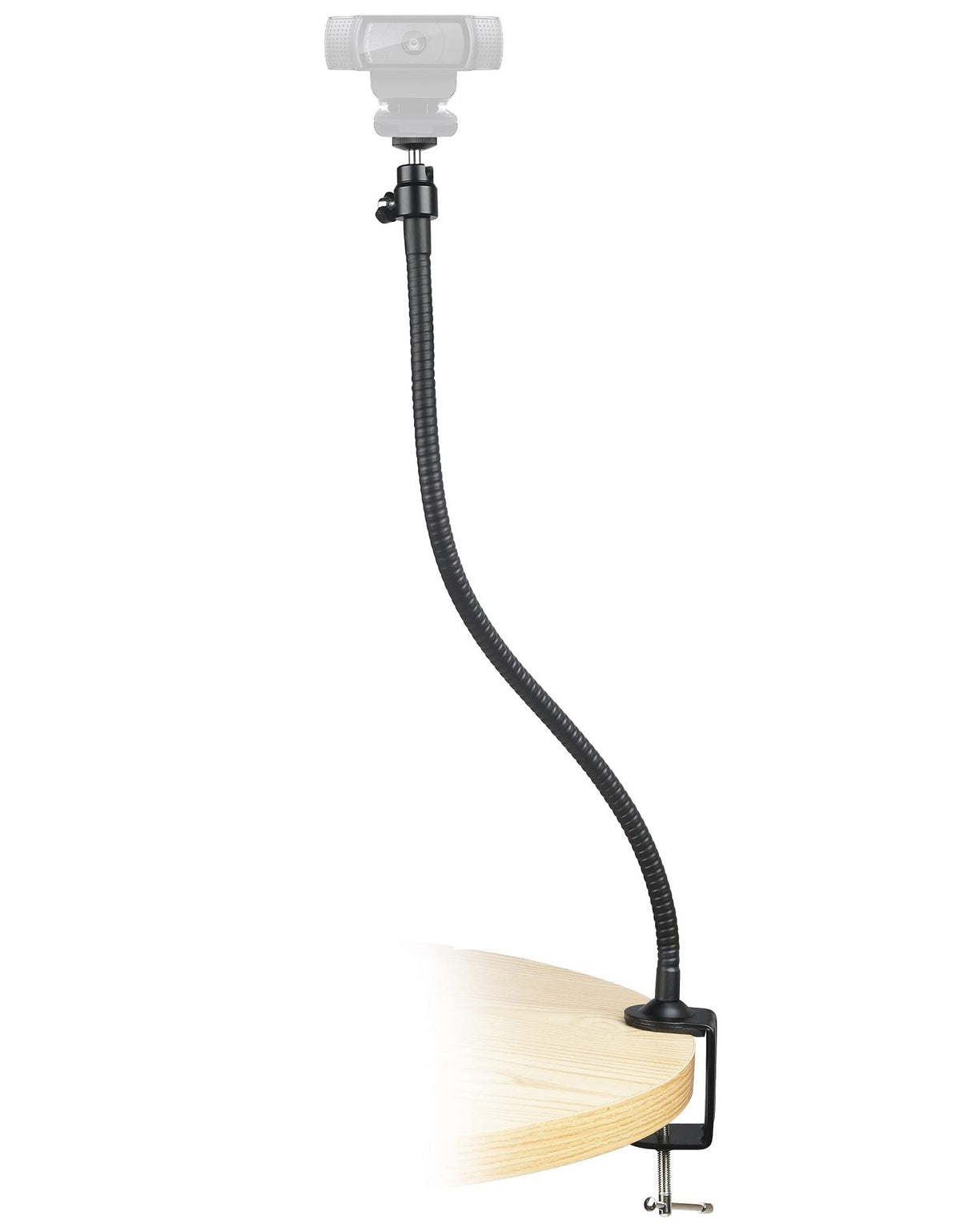 AceTaken 25 inch Flexible Jaw Long Arm Swivel Clamp Clip Mount Holder Stand for Logitech Webcam C925e C922x C922 C930e C930 C920 C615