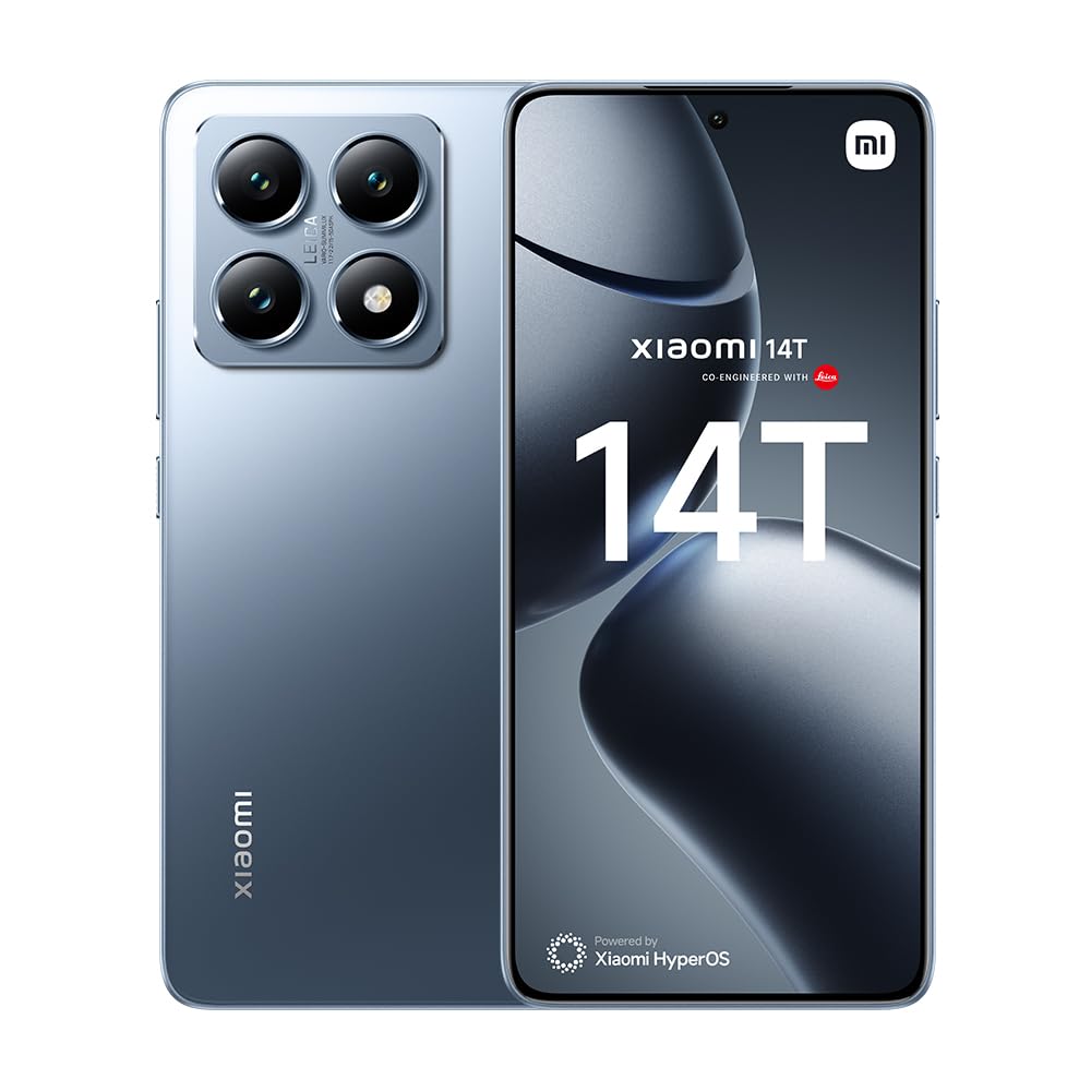 Xiaomi 14T 5G Mobile, Titan Blue (12GB RAM+512GB) | MediaTek 8300 ultra | 6.67" Amoled 144Hz display | Leica Triple Camera 50+50+12MP, 32MP Front camera with Xiaomi sound