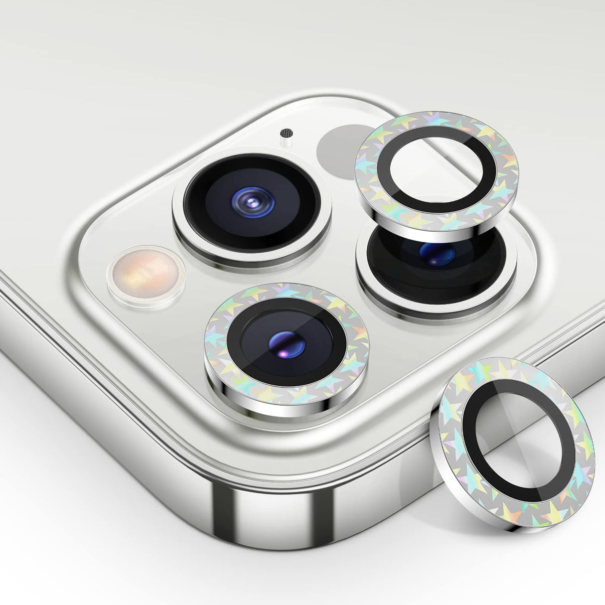 واقي عدسة كاميرا Tensea لهاتف iPhone 13 Pro - iPhone 13 Pro Max، غطاء كاميرا من الزجاج المقوى 9H، واقي شاشة بحلقة معدنية فردية لهاتف iPhone 13Pro مقاس 6.1 بوصة وiPhone 13 ProMax مقاس 6.7 بوصة 2021