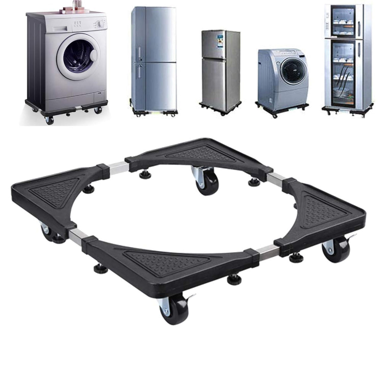 قاعدة AWH Jranter متعددة الوظائف قابلة للتعديل والتحريك مع عجلات متحركة/عربة/بكرة للغسالة والمجفف والثلاجة والخزانة