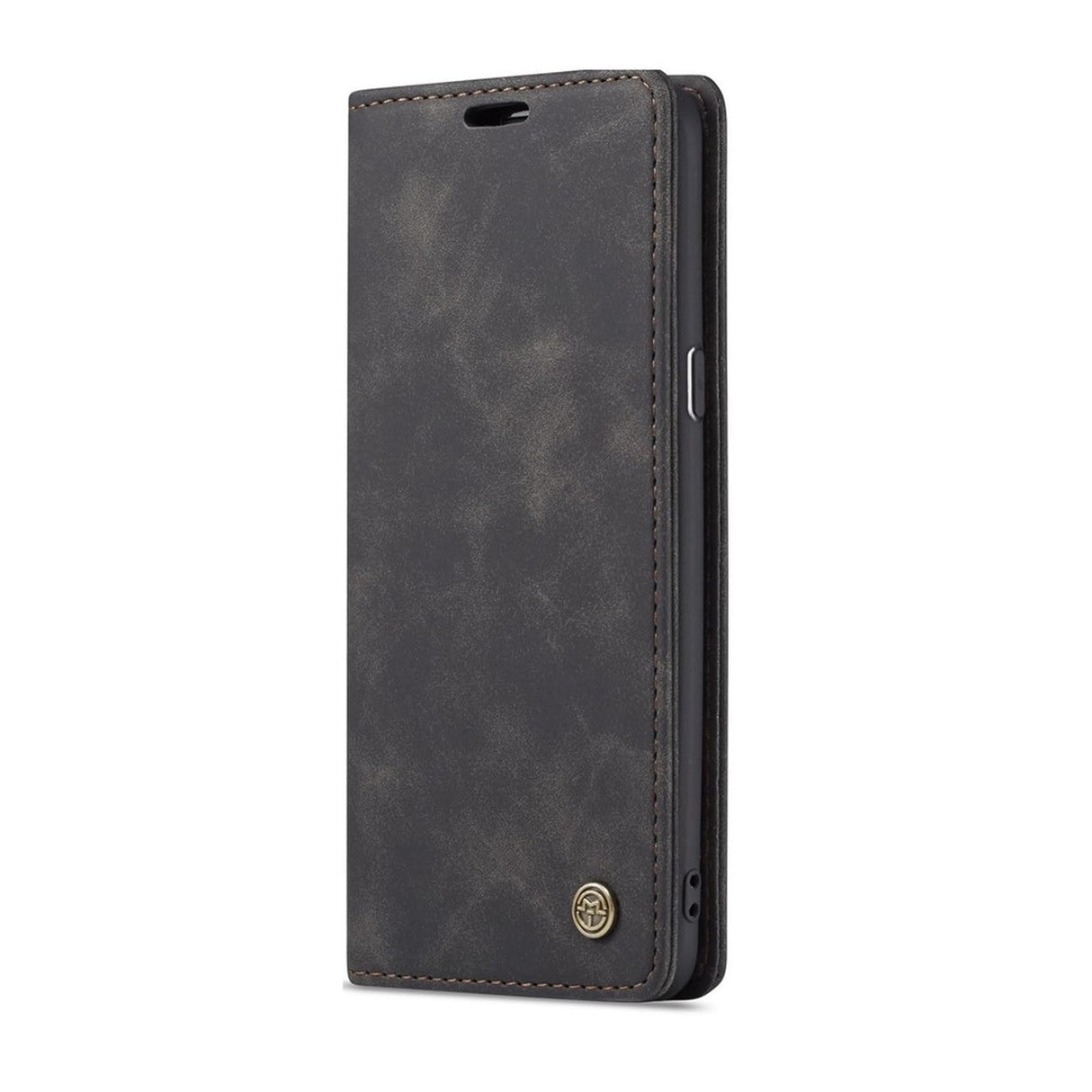 جراب هاتف من الجلد من UniqCase، قابل للامتصاص تلقائيًا، لهاتف Samsung Galaxy S9+ - أسود