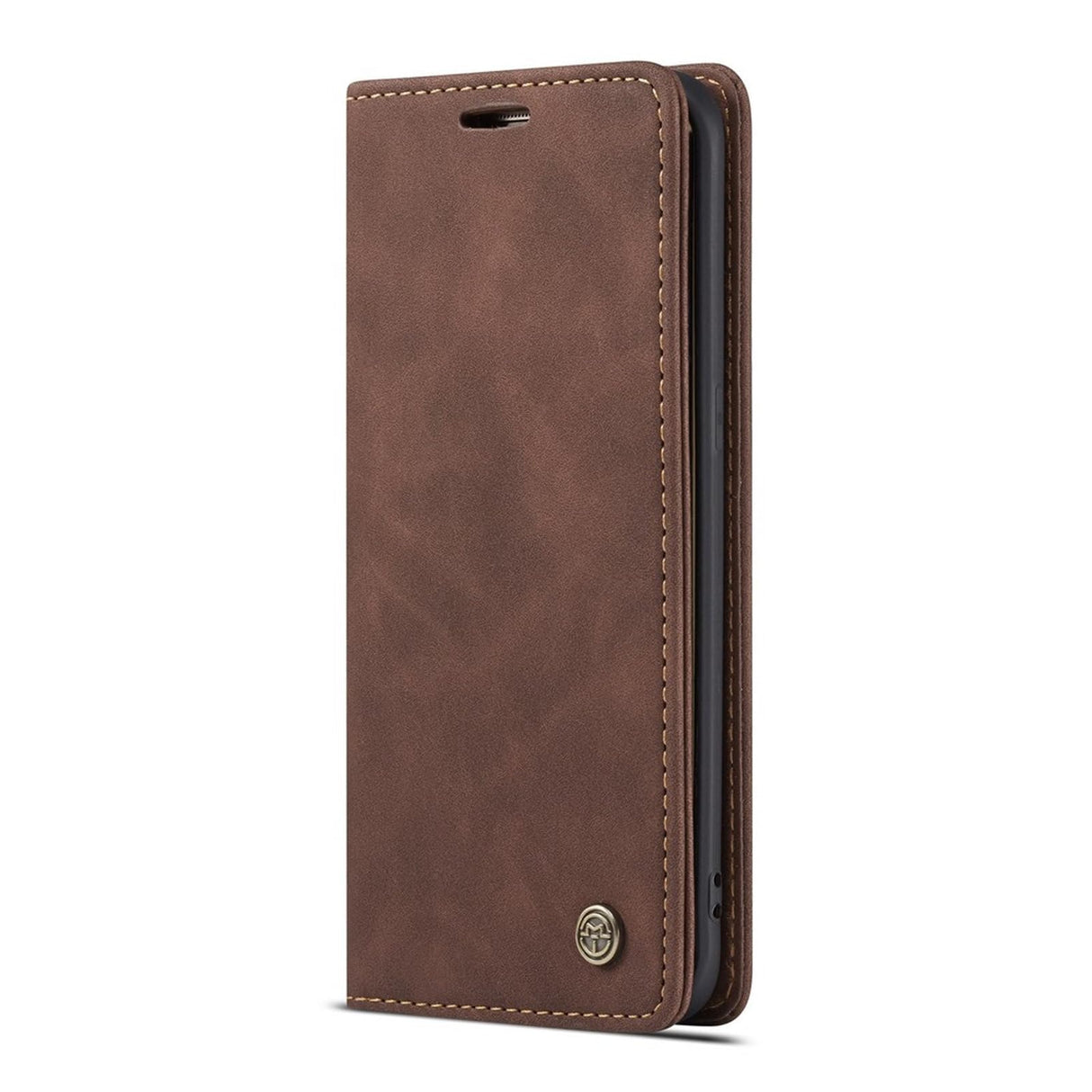 جراب محفظة جلدي من UniqCase، قابل للامتصاص التلقائي، لهاتف Samsung Galaxy S7 edge G935 - لون بني