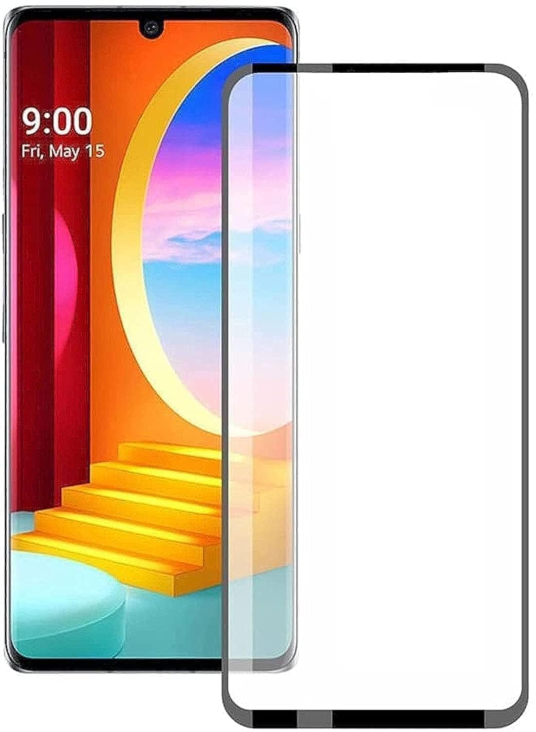 واقي شاشة AWH لهاتف LG Velvet 5G من الزجاج المقوى ثلاثي الأبعاد ومنحني بالكامل لهاتف LG Velvet/LG Velvet 5G Glass