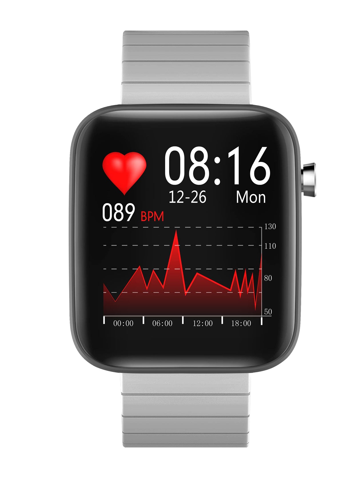 ساعة ذكية من Xcell، مراقبة معدل ضربات القلب طوال اليوم، تتبع جودة النوم، IP67 مقاومة للماء، 1.54 بوصة، تذكير بالمكالمات والرسائل مع واجهة عربية لهواتف iPhone وAndroid، رمادي، ساعة XL G2 رمادي