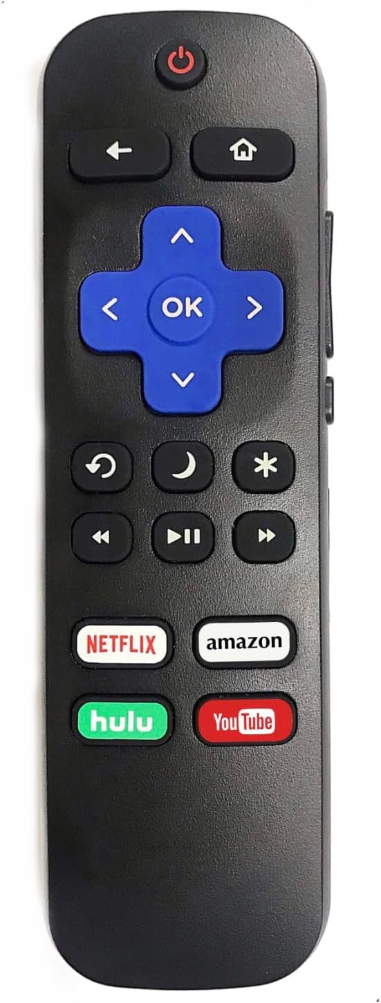 BURAQ Onn Roku TV Remote w/Volume Control & TV Power Button for All Onn Roku Built-in TV. No Pairing. NOT for ROKU Player and ROKU Stick.