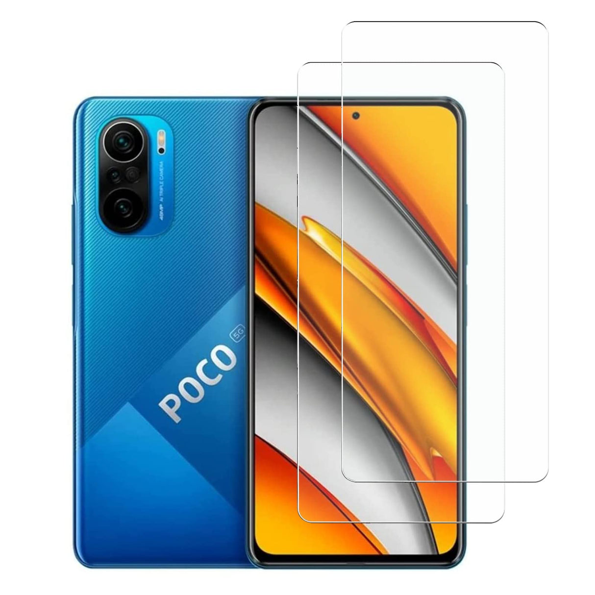 AWH 2 Pack Xiaomi Poco F3/Redmi K40 /K40 Pro/ K40 Pro Plus Screen Protector 6.67 Inch Tempered Glass Film, HD Clear, Scratch Resistant, Anti-Fingerprint,