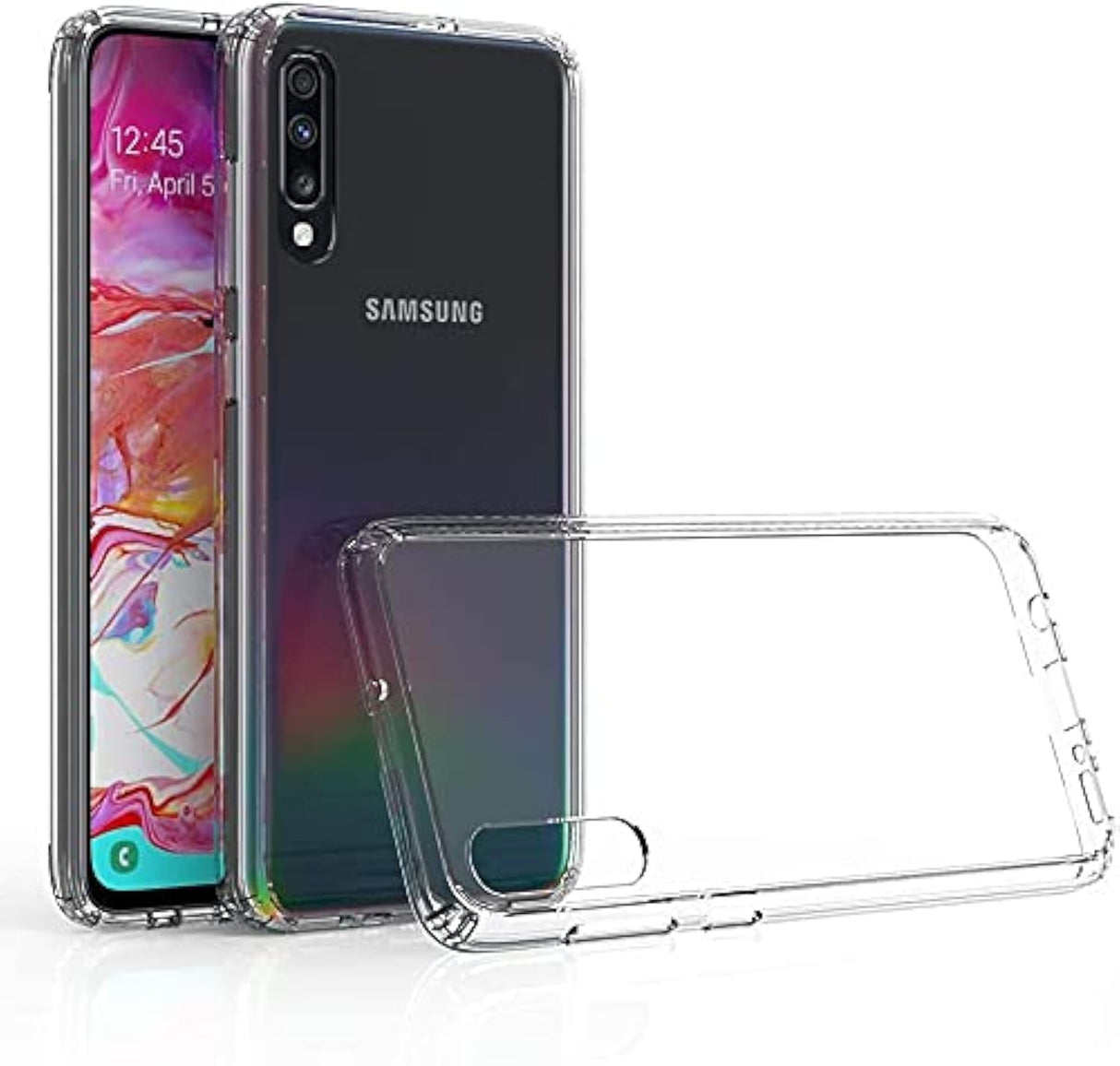AWH Phone Case Compatible with Platina Samsung Galaxy A 70, Transparent, Ultra-Thin, Lightweight, TPU Rubber Soft Silicone Case, Fully Protective Case, Clear.