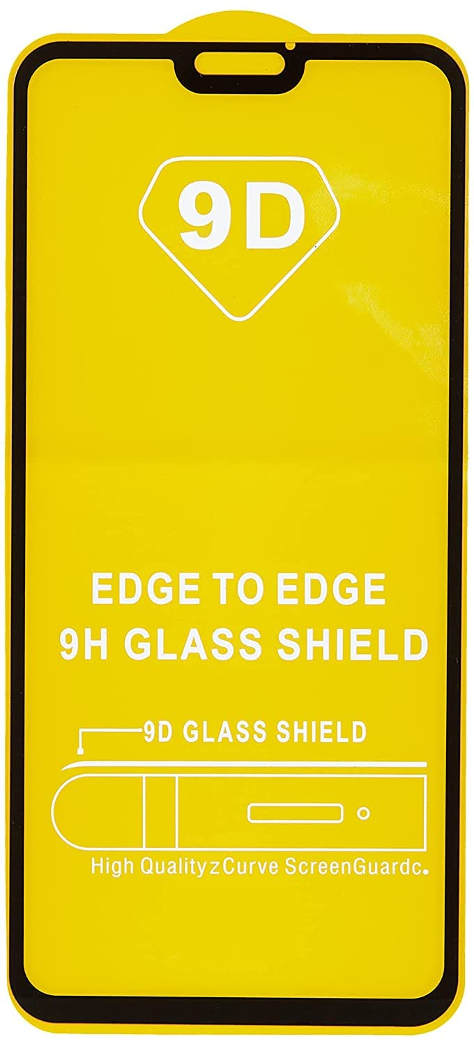 واقي شاشة زجاجي مقوى 5D لهاتف هواوي Y9 2019_أسود