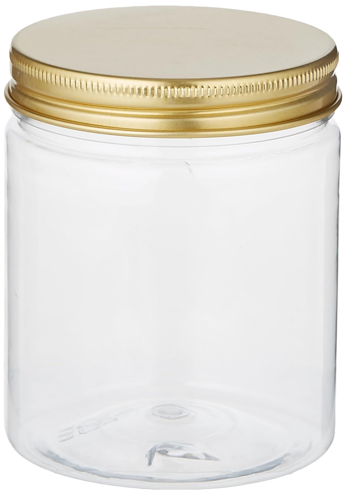 زجاجات وأوعية مستديرة من ALSAQER بغطاء ذهبي، 4 قطع، سعة 250 مل، متعددة الألوان