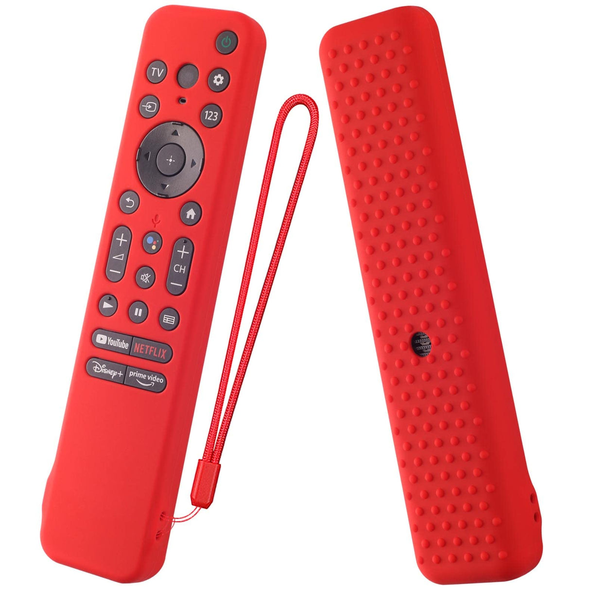 AKSHFETH Silicone Cover for Sony RMF-TX800U RMF-TX900U Voice Remote Contorl 2022, Anti-Shock Protective Case Compatible with Sony 4K Ultra HD TV X80K X90K X95K Series Remote(Red)