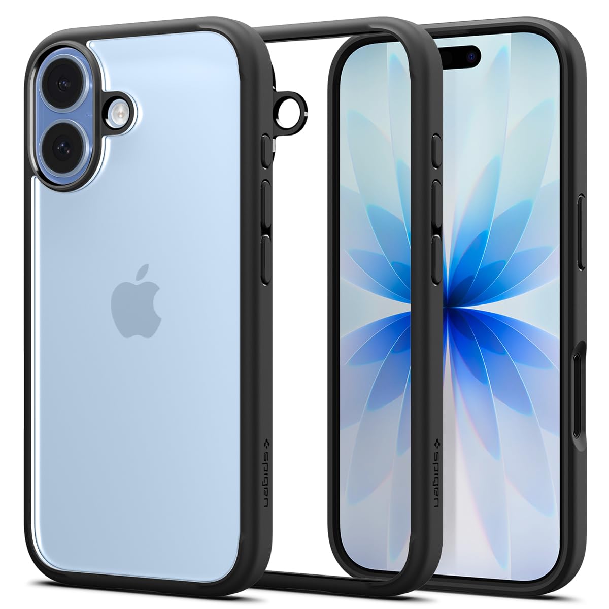 غطاء Spigen Ultra Hybrid المصمم لجهاز iPhone 17 (2025) - أسود غير لامع