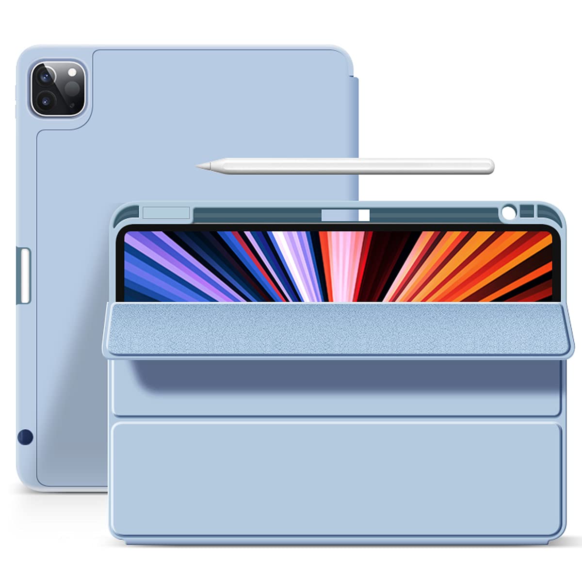 AWH iPad Mini 4 case,Smart Case Hard Cover 7.9 inch Translucent Back Magnetic Cover with Sleep/Wake for iPad Mini, (for iPad mini 4, rose gold)