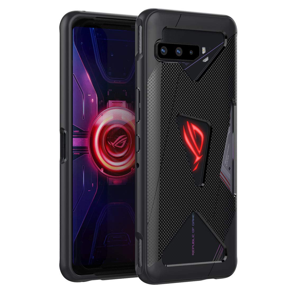 AWH ASUS ROG 3 / ROG Phone 3 Strix Case Cover, Slim Fit, Flexible, TPU Bumper Anti-Scratch Phone Case Accessories for ASUS ROG Phone 3 (ZS661KS), Black.