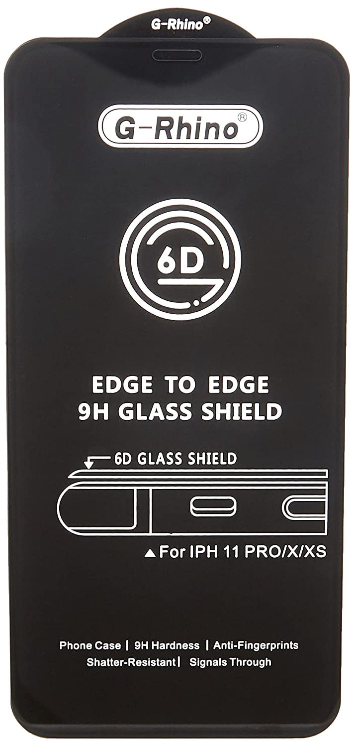 9D Full Cover Screen Film For Iphone X/Iphone Xs 5.8 Inch Tempered Glass Protective With Black Frame Used Safety Packing Box