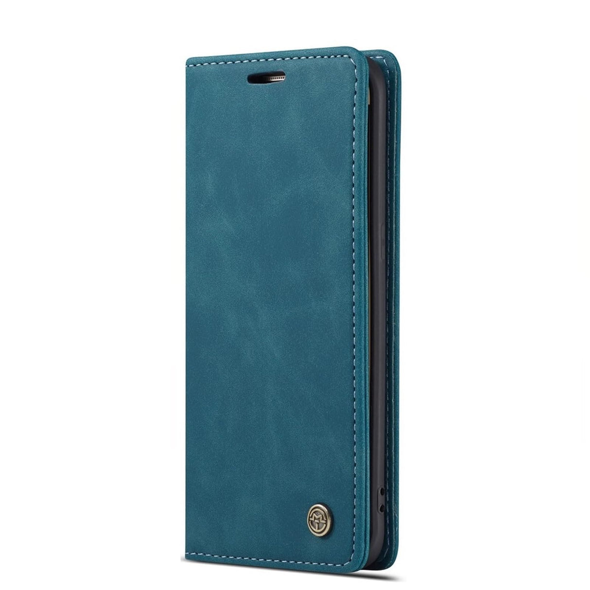 جراب محفظة جلدي من UniqCase، قابل للامتصاص تلقائيًا، لهاتف Samsung Galaxy S7 edge G935 - أزرق وأخضر