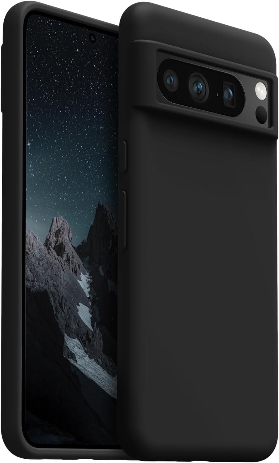 جراب AWH مصمم لهاتف Pixel 8 Pro، جراب هاتف رفيع مقاوم للصدمات من السيليكون لهاتف Google Pixel 8 Pro مقاس 6.7 بوصة - قبضة محسنة ودرع مضاد للخدش (أسود)