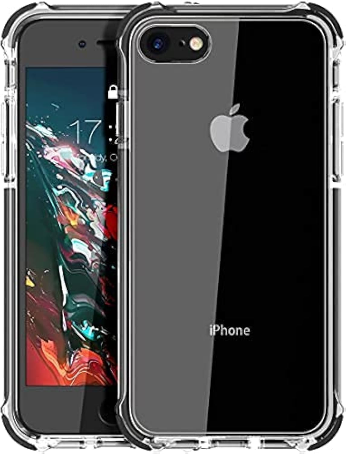 AWH Phone Case Compatible with Platina Iphone 7, Transparent, Ultra-Thin, Lightweight, TPU Soft Silicone Case, Lens Protection, Fully Protective Case, Shockproof, Clear.