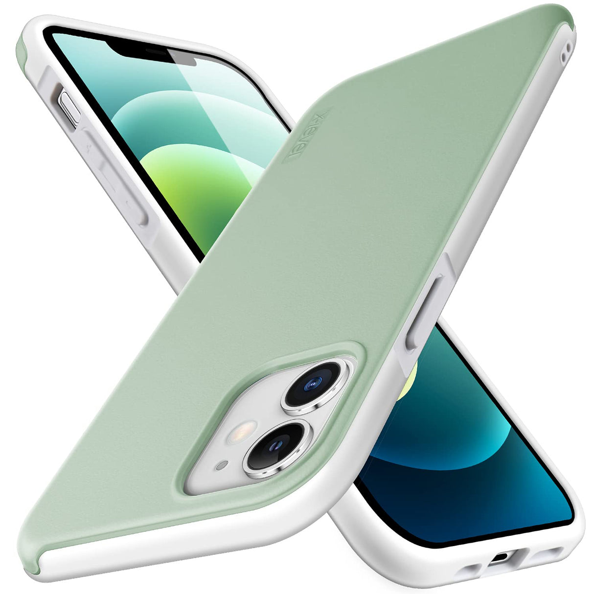 جراب X-Level المقاوم للصدمات متوافق مع iPhone 12/iPhone 12 Pro، واقي من الدرجة العسكرية غير لامع ومضاد للخدش، جراب نحيف صلب بحافة من السيليكون لهاتف iPhone 12 Pro/12 6.1" 5G