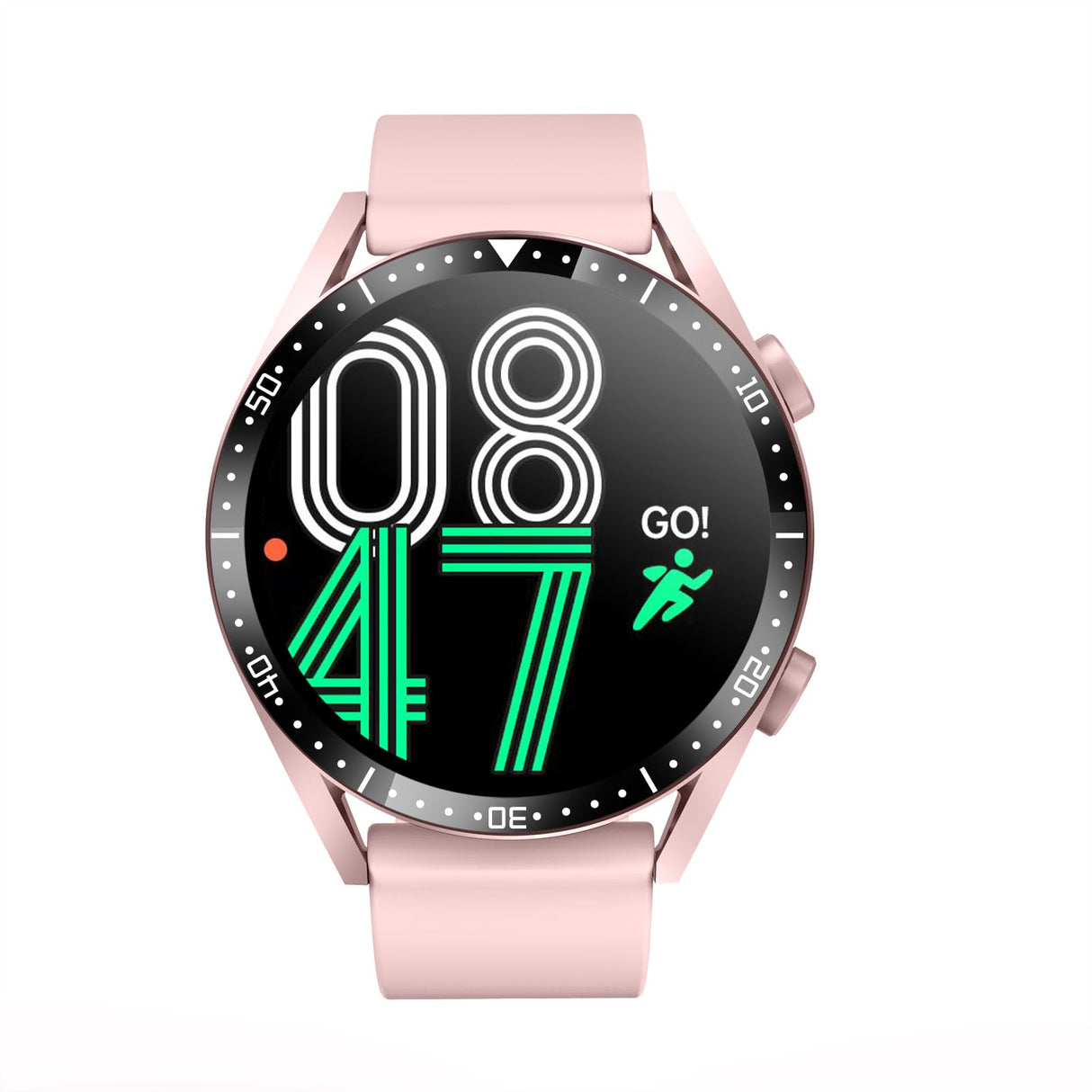 ساعة ذكية X.cell Classic 3 Talk Lite، مراقبة معدل ضربات القلب/ضغط الدم/مستوى الأكسجين، استقبال وإجراء المكالمات، مقاومة للماء: IP67، عمر البطارية أسبوع واحد، متوافقة مع: IOS/Android (وردي)