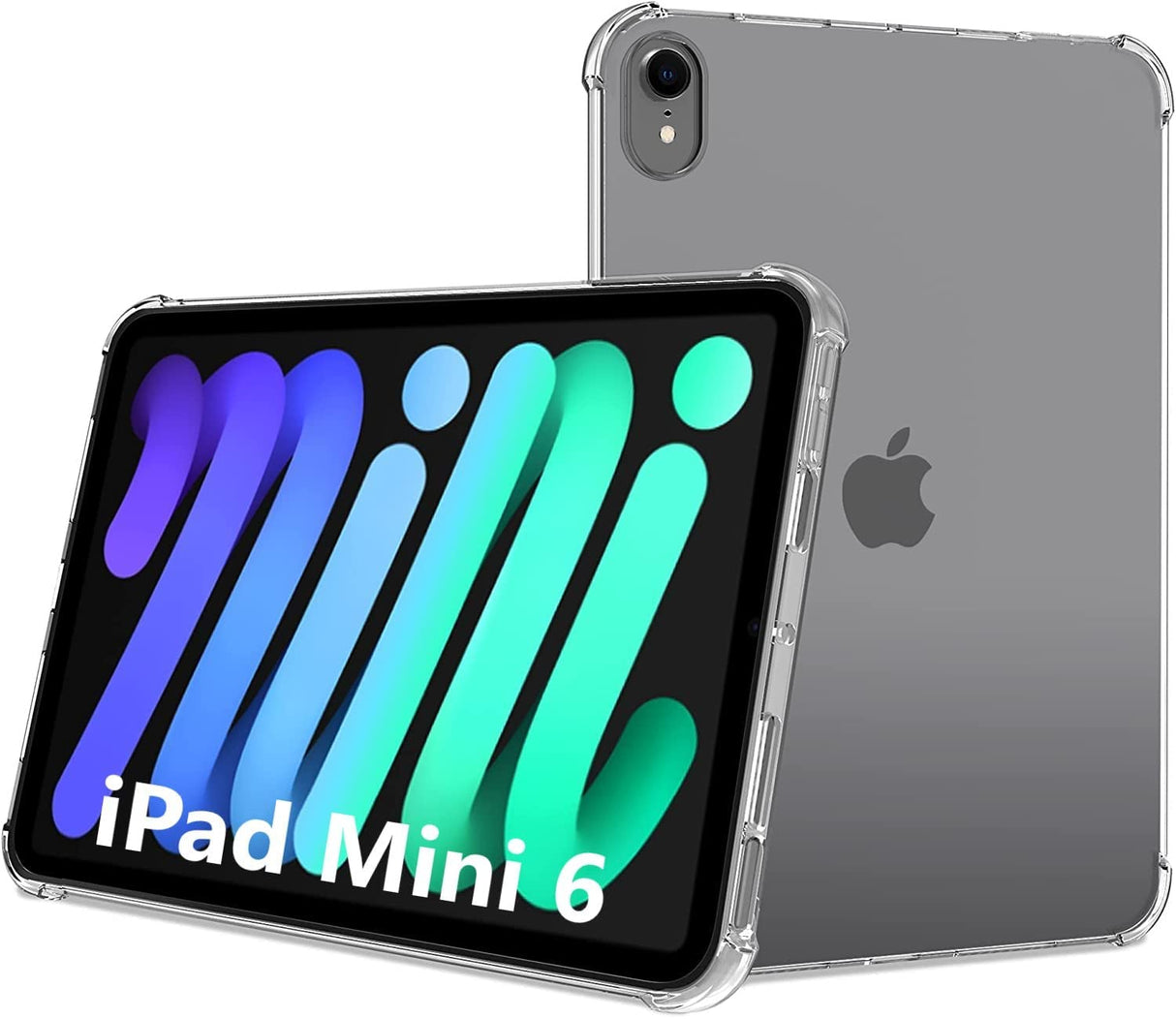 جراب AWH لجهاز iPad Mini 6 (موديل 2021)، غطاء خلفي ناعم شفاف فائق النحافة من مادة TPU لجهاز iPad Mini 6 - شفاف.