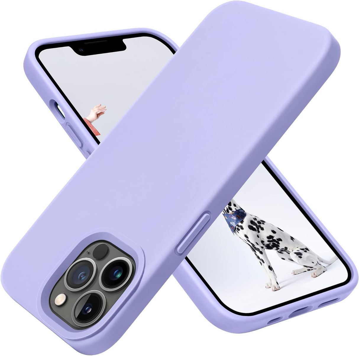 AWH Compatible iPhone 13 Pro Case Slim Fit Ultra Thin Soft TPU Matte Finish Coating Phone Cases Lightweight Back Cover Grip for iPhone 13 Pro (Purple)