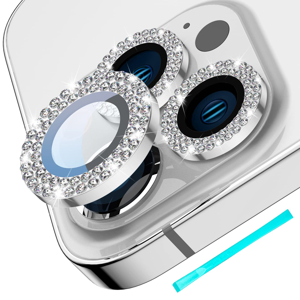 واقي عدسة كاميرا Tensea لهاتف iPhone 14 Pro/iPhone 14 Pro Max، غطاء حماية للكاميرا، واقي شاشة من الزجاج المقوى بحلقة معدنية ماسية فردية لهاتف 14Pro 6.1 بوصة / 14 ProMax 6.7 بوصة 2022