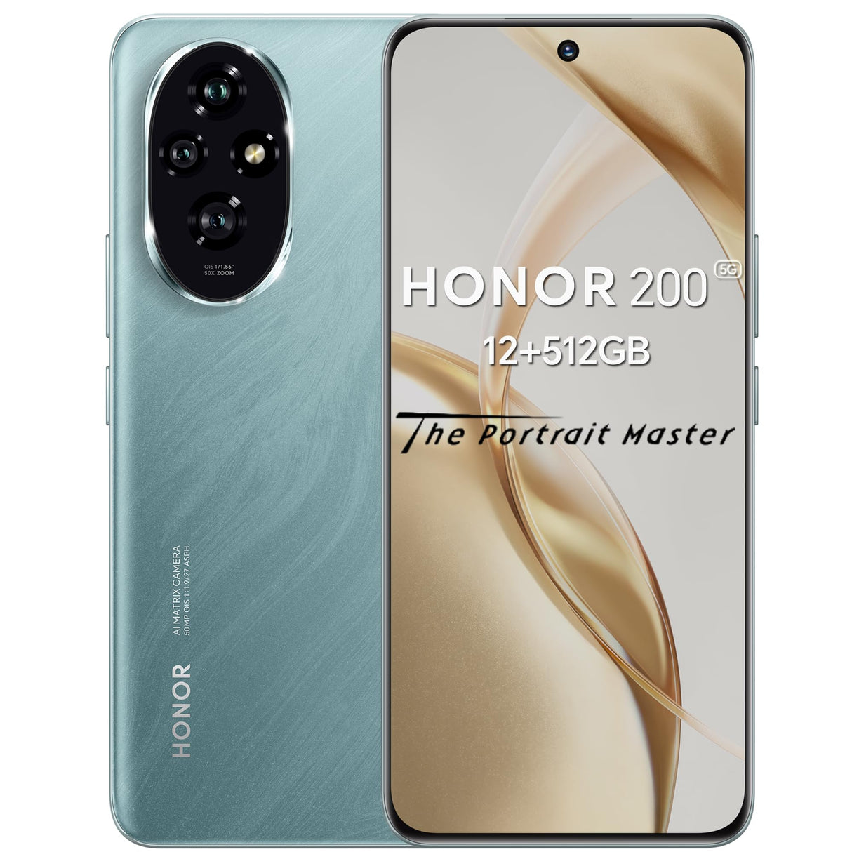 HONOR 200 5G Smartphone | 512GB ROM + 12GB RAM | 6.7" 120Hz OLED Display | 50MP Triple Camera | Snapdragon 7 Gen 3 | 5200mAh Battery | 100W Fast Charging | Dual SIM + eSIM | Android 14 (Emerald Green)