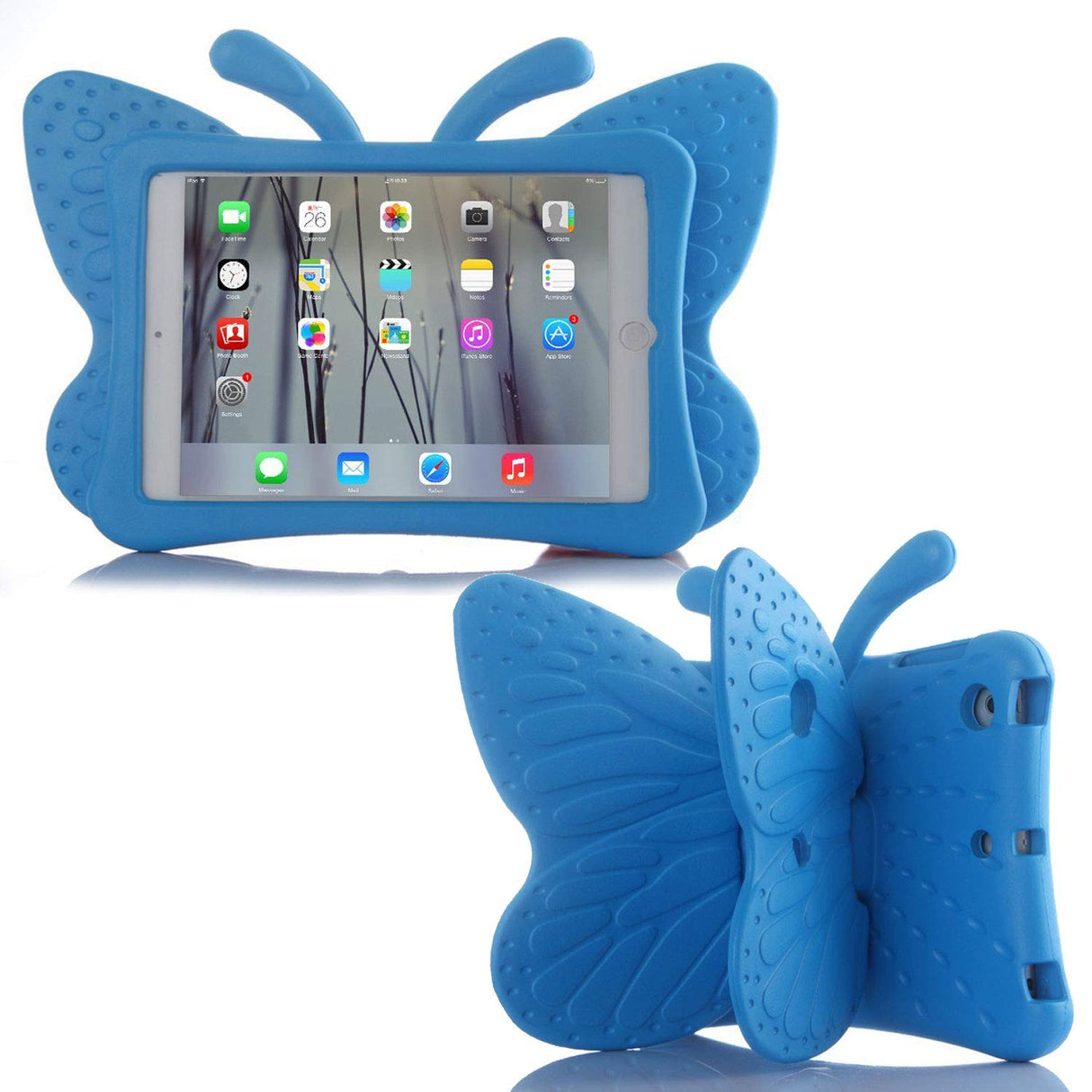 AWH Simicoo iPad 7 10.2 3D Cute Butterfly Case for Kids Light Weight EVA Stand Shockproof Rugged Heavy Duty Kids Friendly Tablet Case for iPad 10.2 iPad 7th Gen ipad