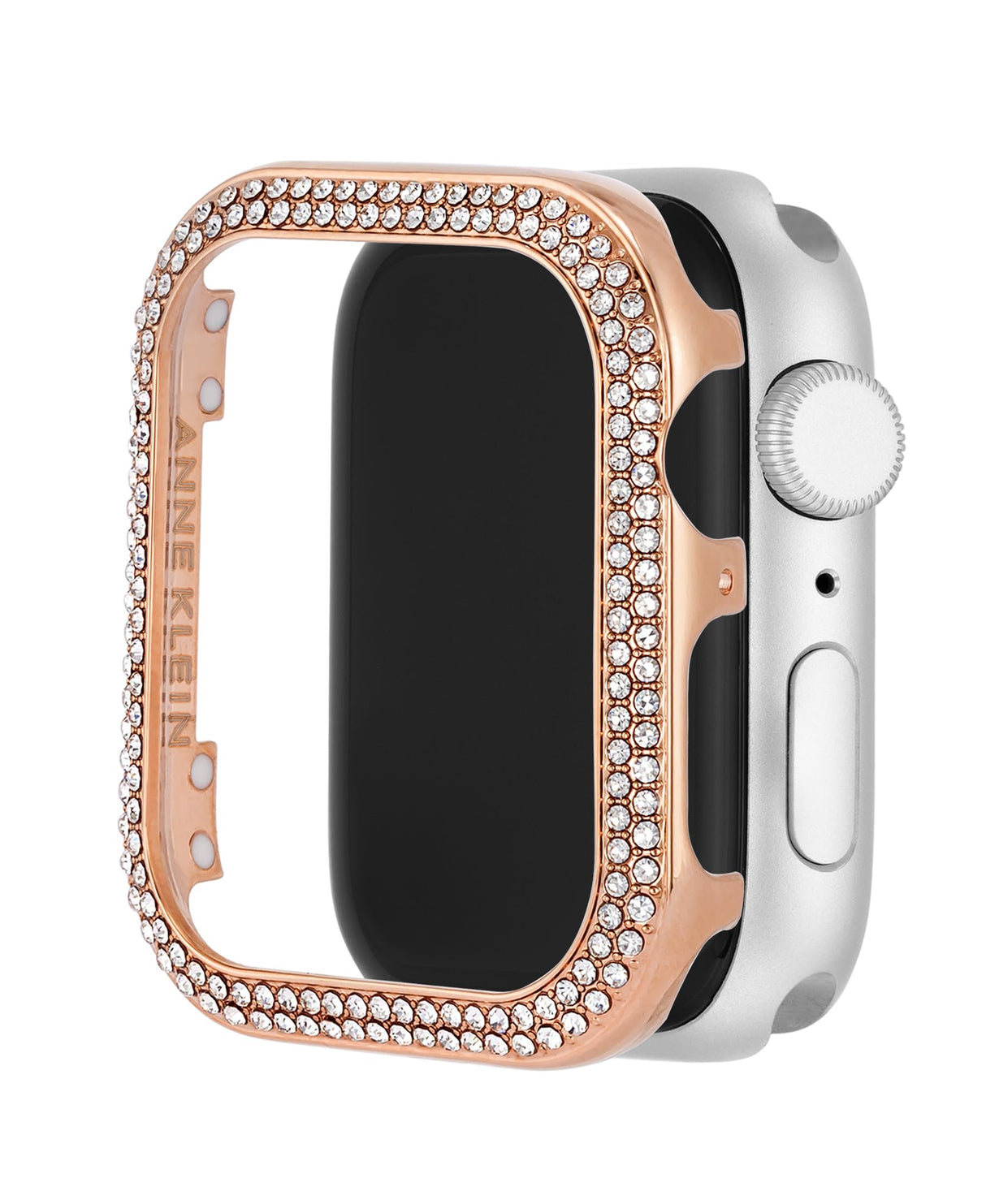 Anne Klein Premium Crystal Bumper, Compatible with Apple Watch, Seamless Fit, Easy Installation, Bumper for Apple Watch, Rose Gold-Tone, 40mm, Elegant
