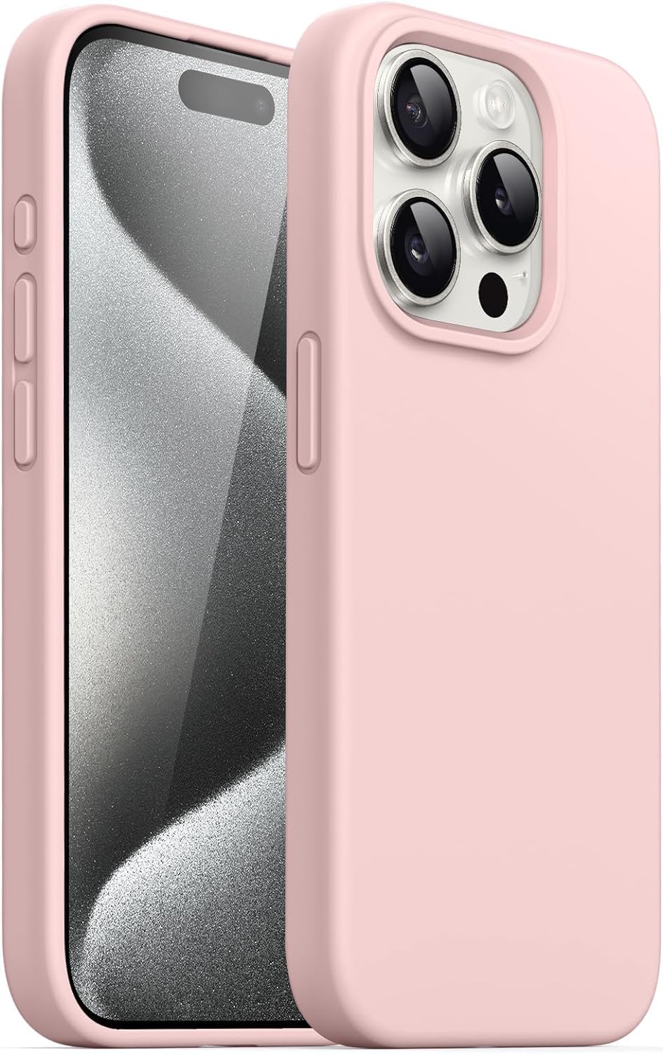 YU WELL iPhone 15 Case Clear 6.1 inch Anti-Yellowing iPhone 15 Cover Transparent Slim Thin Crystal Clear iPhone 15 Case Shockproof Protective Phone Case Cover For Apple iPhone (Iphone 15 pro Pink)