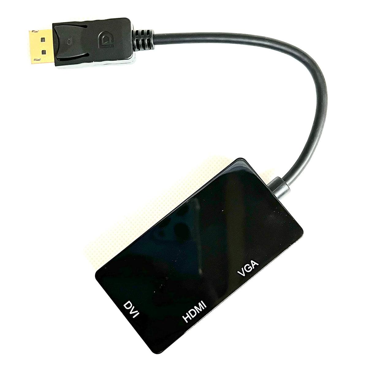 كابل محول متعدد الوظائف من منفذ DisplayPort Dp إلى HDMI/DVI/VGA ذكر إلى أنثى 3 في 1 من Enterprises LLC - أسود