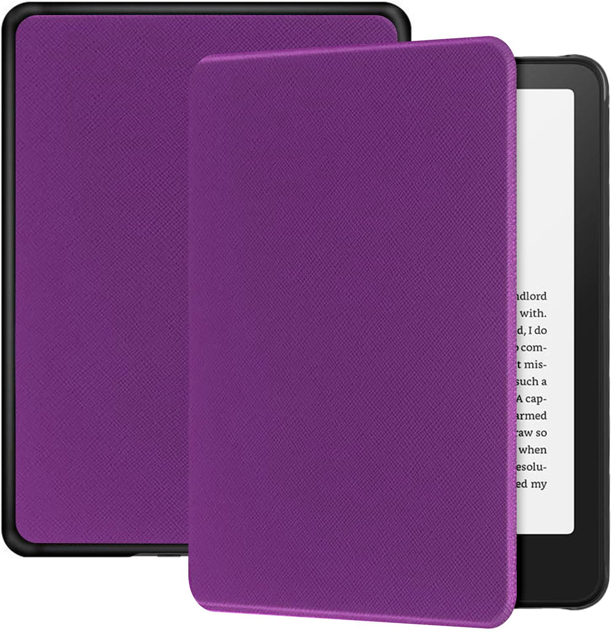 T Tersely Slimshell PU Leather Case Cover for All-New Kindle 11th Generation 2024/2022 Release (Will not fit Kindle Paperwhite or Oasis), Smart Shell Cover with Auto Sleep/Wake (Purple)